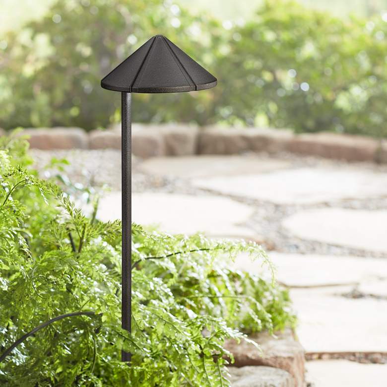 Image 1 Kichler 20" High 2700K LED Black Side-Mount Path Light