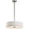 Kichler 20" Wide Nickel and White Shade Modern Pendant Ceiling Light