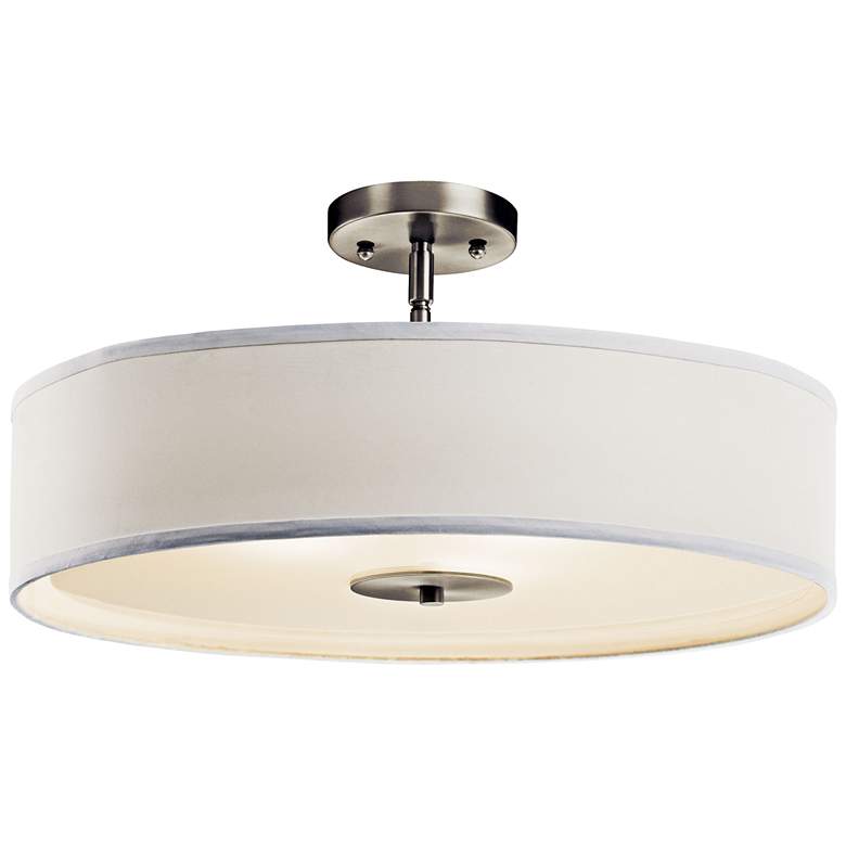 Image 3 Kichler 20" Wide Nickel and White Shade Modern Pendant Ceiling Light more views