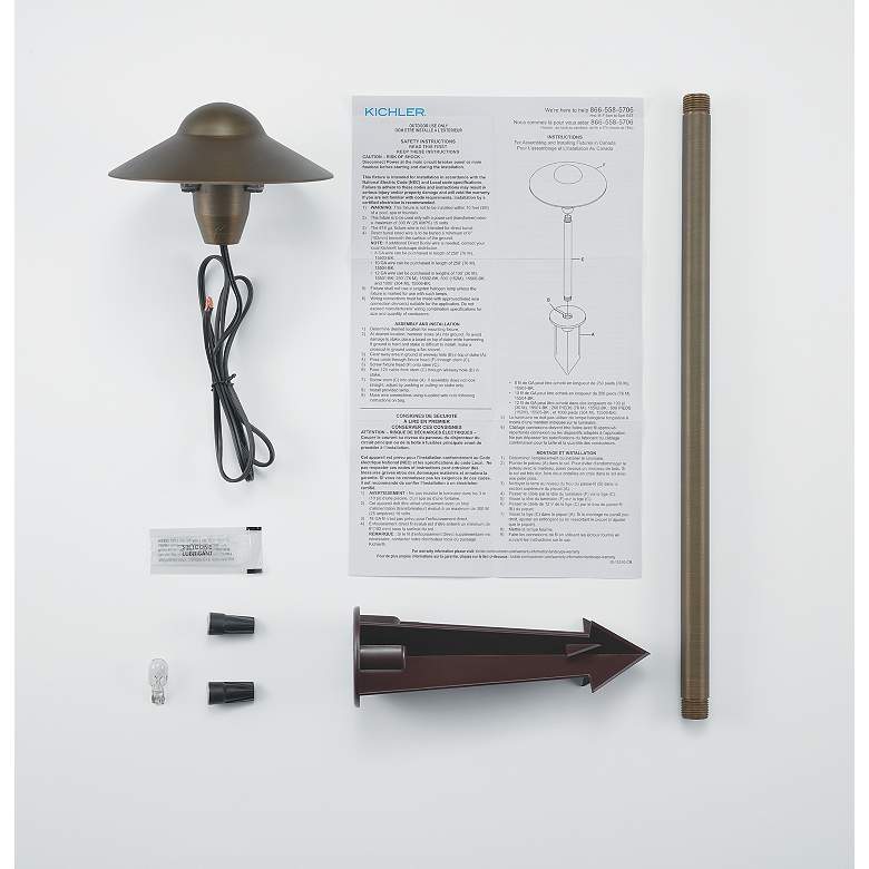 Image 5 Kichler 21"H Dome Architectural Bronze Landscape Path Light more views