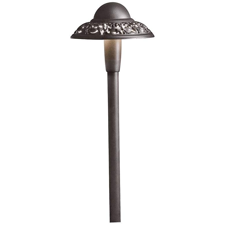 Image 1 Kichler 22 1/4 inch High LED Pierced-Dome Bronze Path Light