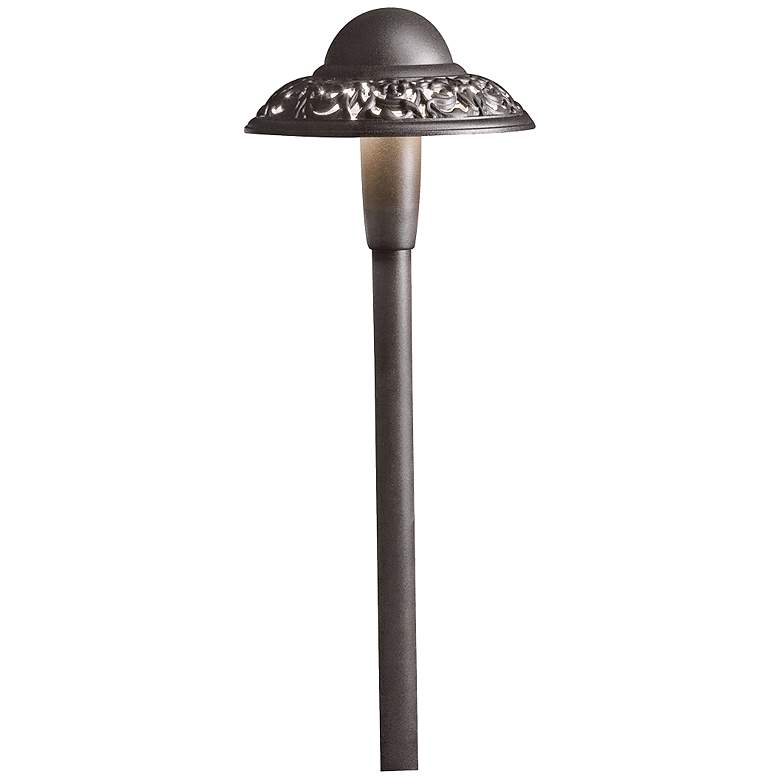 Image 1 Kichler 22 1/4 inchH 2700K LED Bronze Pierced Dome Path Light