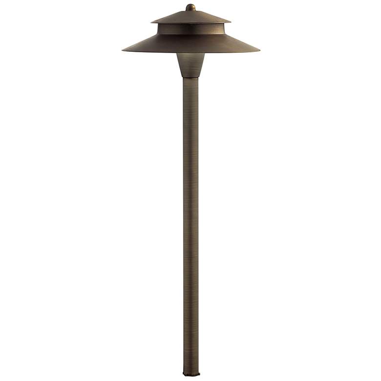 Image 1 Kichler 22 3/4 inch High Centennial Brass Low Voltage LED Path Light