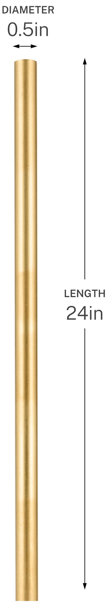 Image 2 Kichler 24" Accessory Stem in Lacquered Brass more views