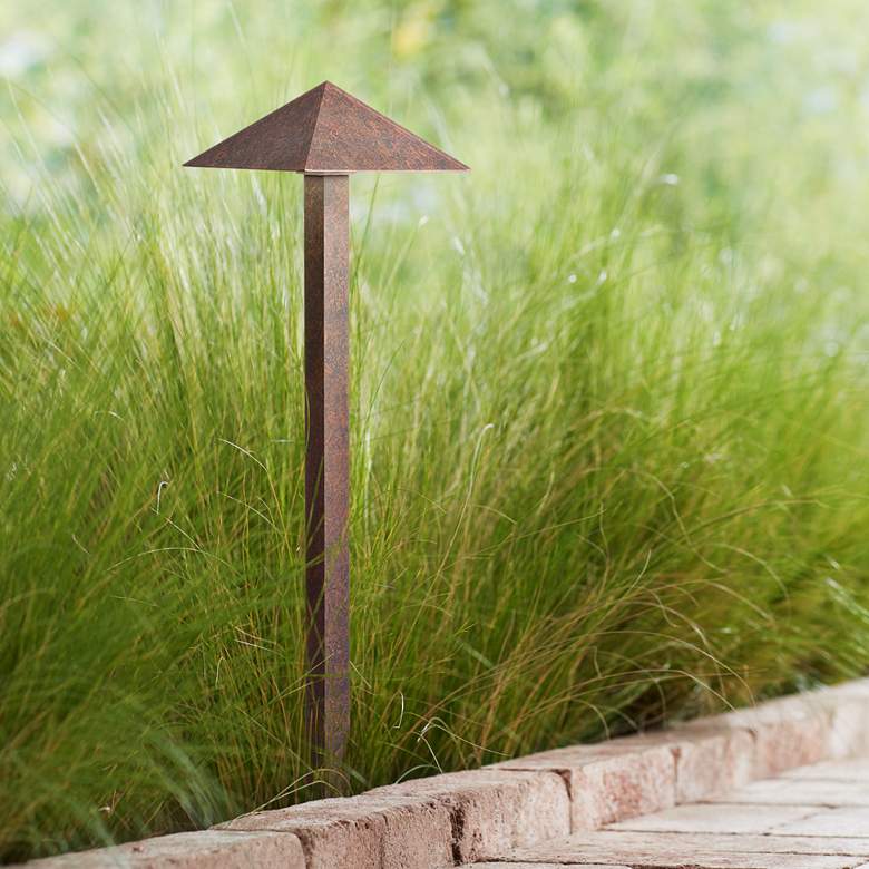 Image 1 Kichler 24" High 2700K LED Bronze Pyramid Path Light