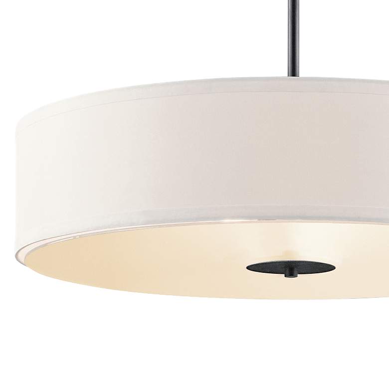 Image 2 Kichler 24" Wide 3-Light White Drum Modern Pendant more views