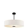 Thumbnail3 of Kichler 24" Wide 3-Light White Drum Modern Pendant more views