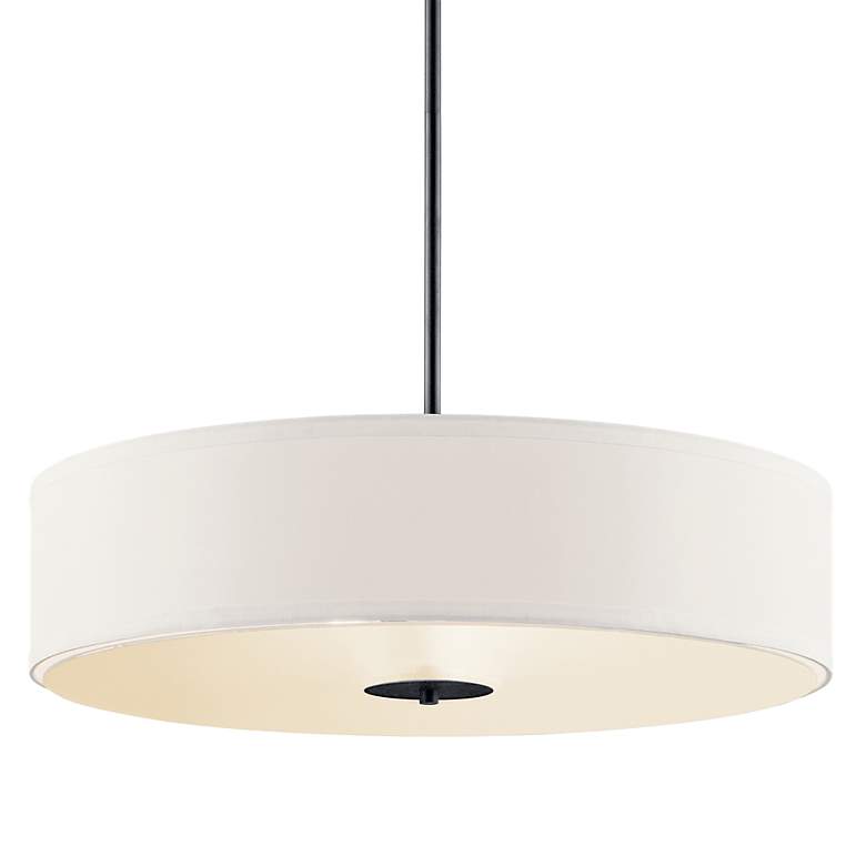 Image 5 Kichler 24" Wide 3-Light White Drum Modern Pendant more views
