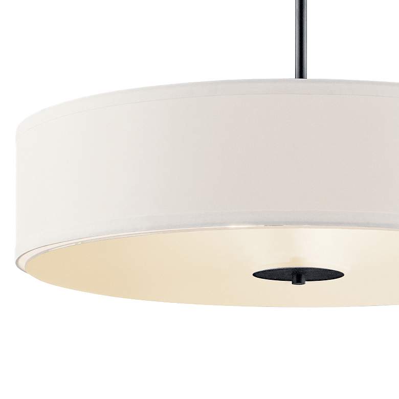 Image 6 Kichler 24" Wide 3-Light White Drum Modern Pendant more views