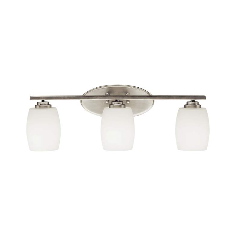 Image 3 Kichler 24" Wide White Glass 3-Light Vanity Bathroom Light more views