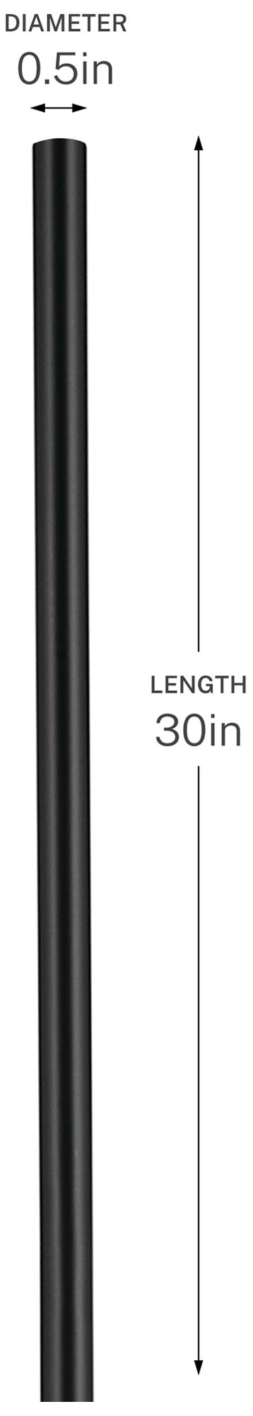 Image 2 Kichler 30" Accessory Stem in Black more views