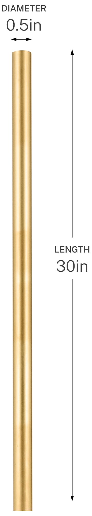 Image 2 Kichler 30" Accessory Stem in Lacquered Brass more views
