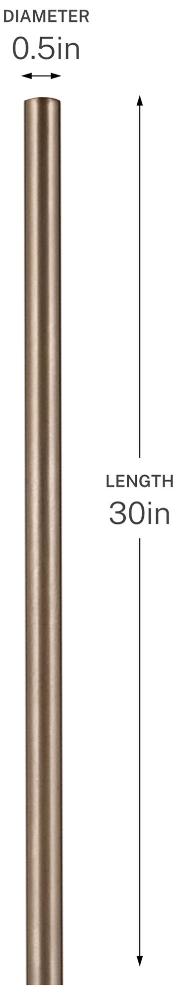 Thumbnail2 of Kichler 30" Accessory Stem in Lacquered Bronze more views