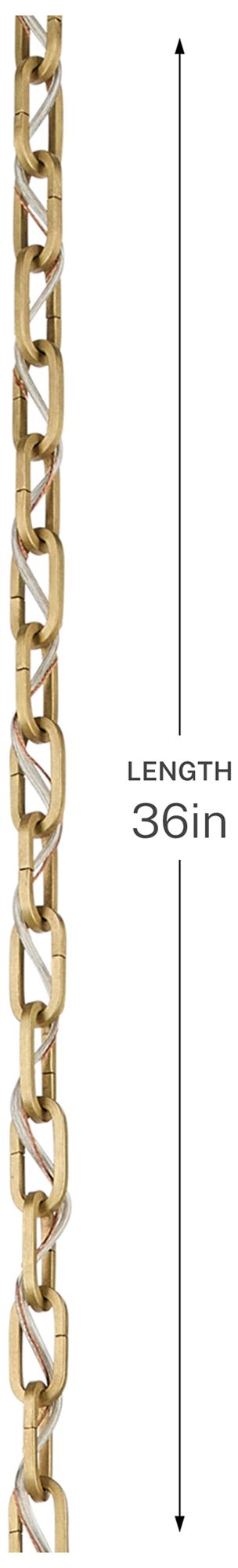 Thumbnail2 of Kichler 36" Heavy Duty Square Accessory Chain in Lacquered Brass more views