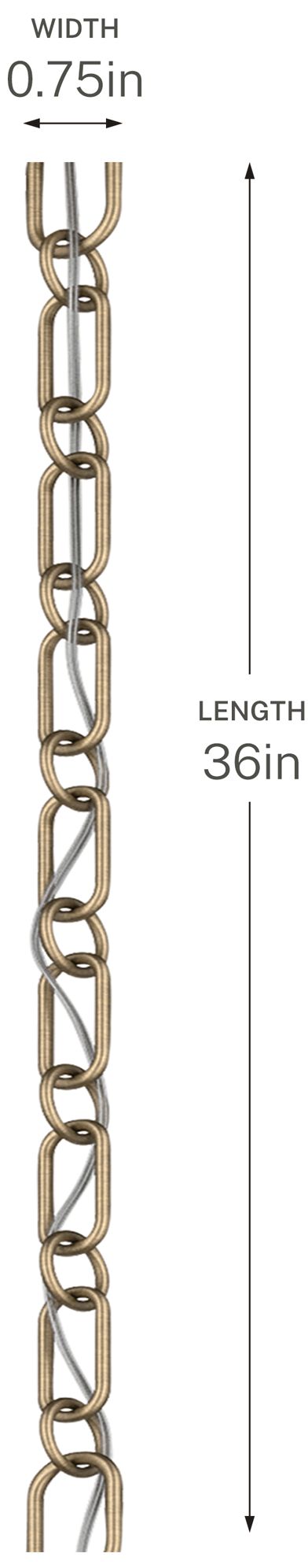 Image 4 Kichler 36" Round Decorative Chain in Champagne Bronze more views