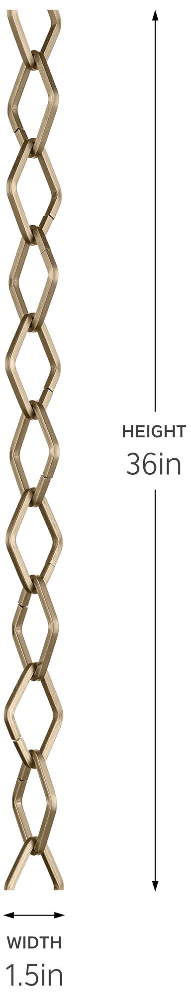 Thumbnail2 of Kichler 36" Standard Accessory Chain in Champagne Bronze more views