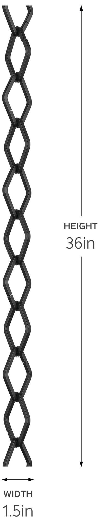 Image 2 Kichler 36" Standard Accessory Chain in Classic Black more views