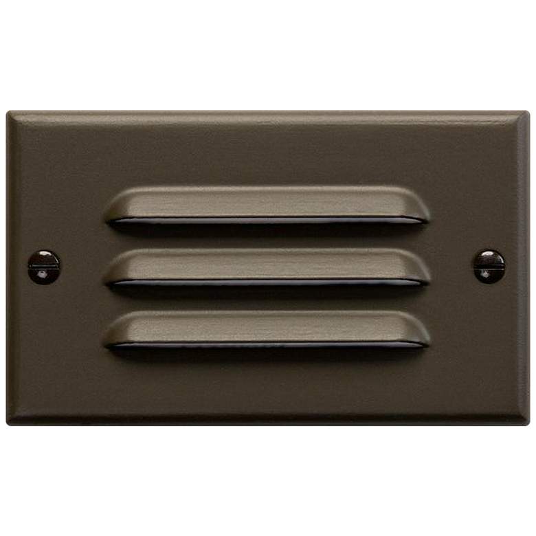Image 1 Kichler 4 1/2" Wide Architectural Bronze Louvered LED Step Light