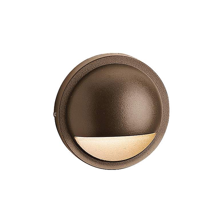 Image 1 Kichler 4" Wide 2700K LED Bronze Half Moon Deck Light