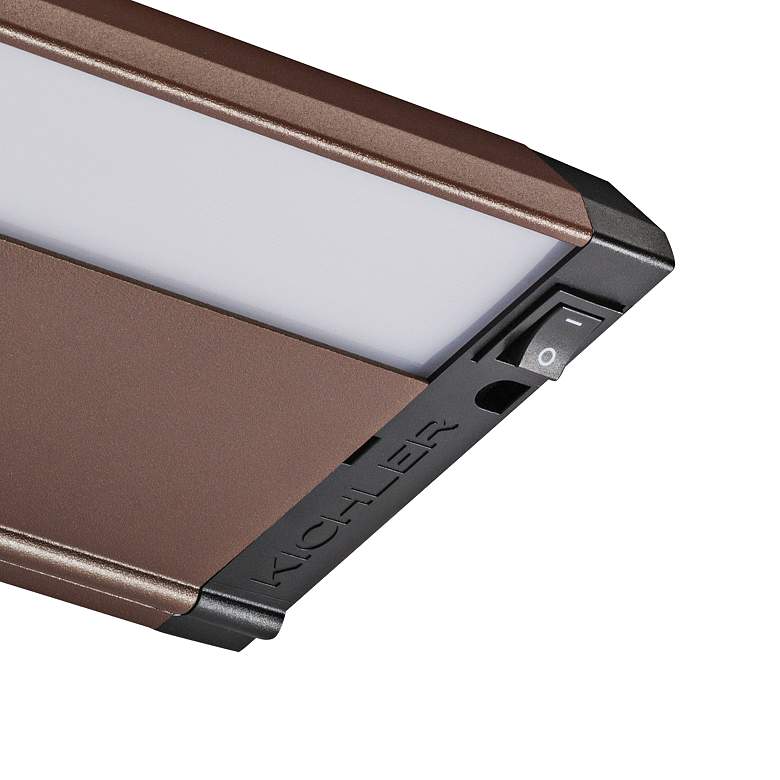 Image 2 Kichler 4U 12" Wide Textured Bronze LED Under Cabinet Light more views