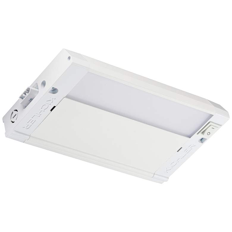 Image 1 Kichler 4U 8 inch Wide Textured White LED Under Cabinet Light