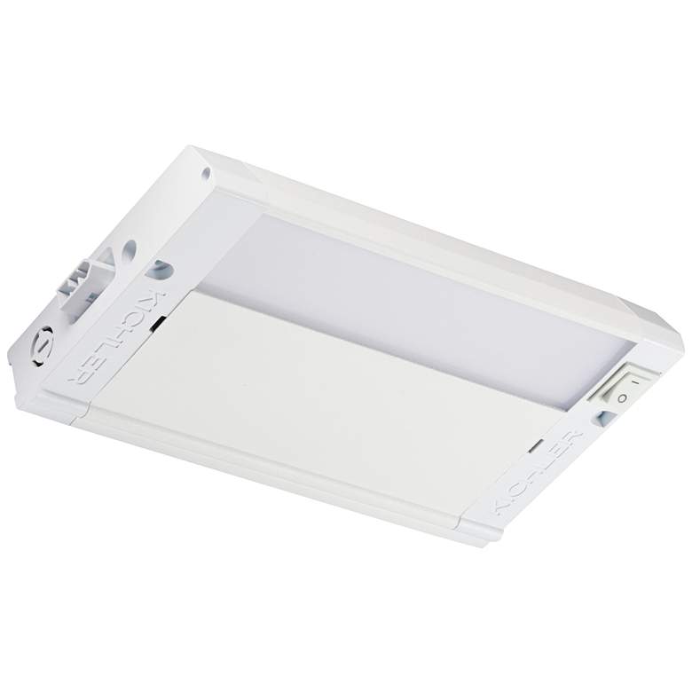 Image 1 Kichler 4U 8" Wide Textured White LED Under Cabinet Light