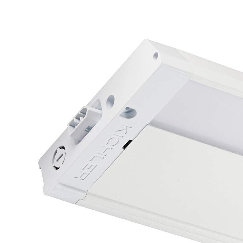 Image 3 Kichler 4U 8" Wide Textured White LED Under Cabinet Light more views