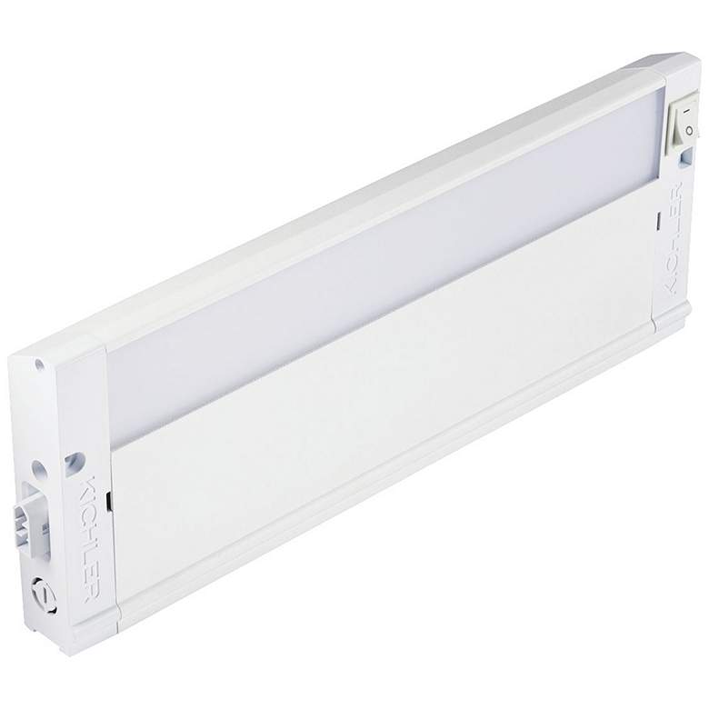 Image 1 Kichler 4U Textured White 12" Wide LED Under Cabinet Light