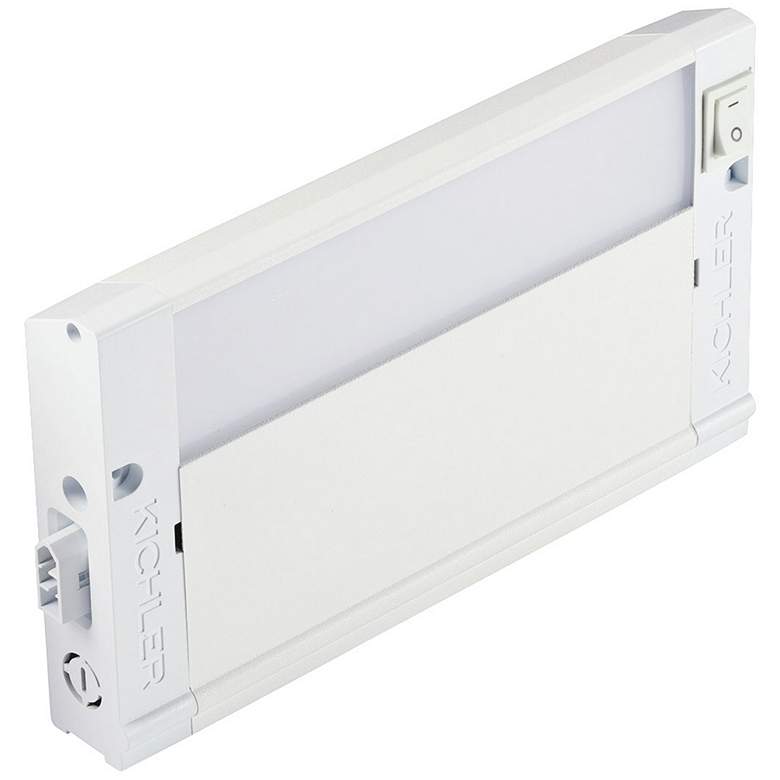Image 2 Kichler 4U Textured White 8 inch Wide LED Under Cabinet Light