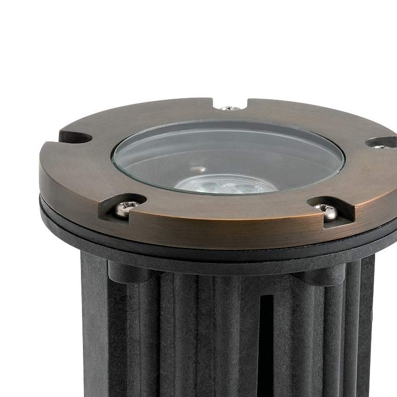 Image 3 Kichler 5" Wide 12V In-Ground Brass Trim Centennial Brass more views