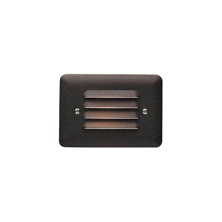 Image 2 Kichler 5 inchW Louvered 1-Watt 3000K LED Bronze Step Light