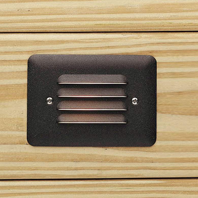 Image 1 Kichler 5"W Louvered 1-Watt 3000K LED Bronze Step Light