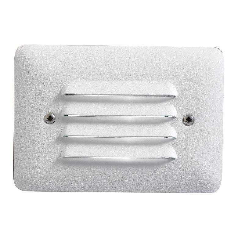 Image 1 Kichler 5 inchW Louvered 2.5-Watt 3000K LED White Step Light