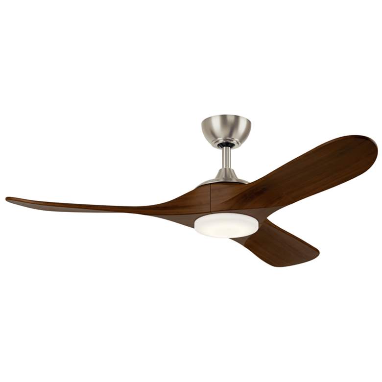Image 1 Kichler 52 Inch Mylo Ceiling Fan Brushed Nickel with Walnut Wood Blades