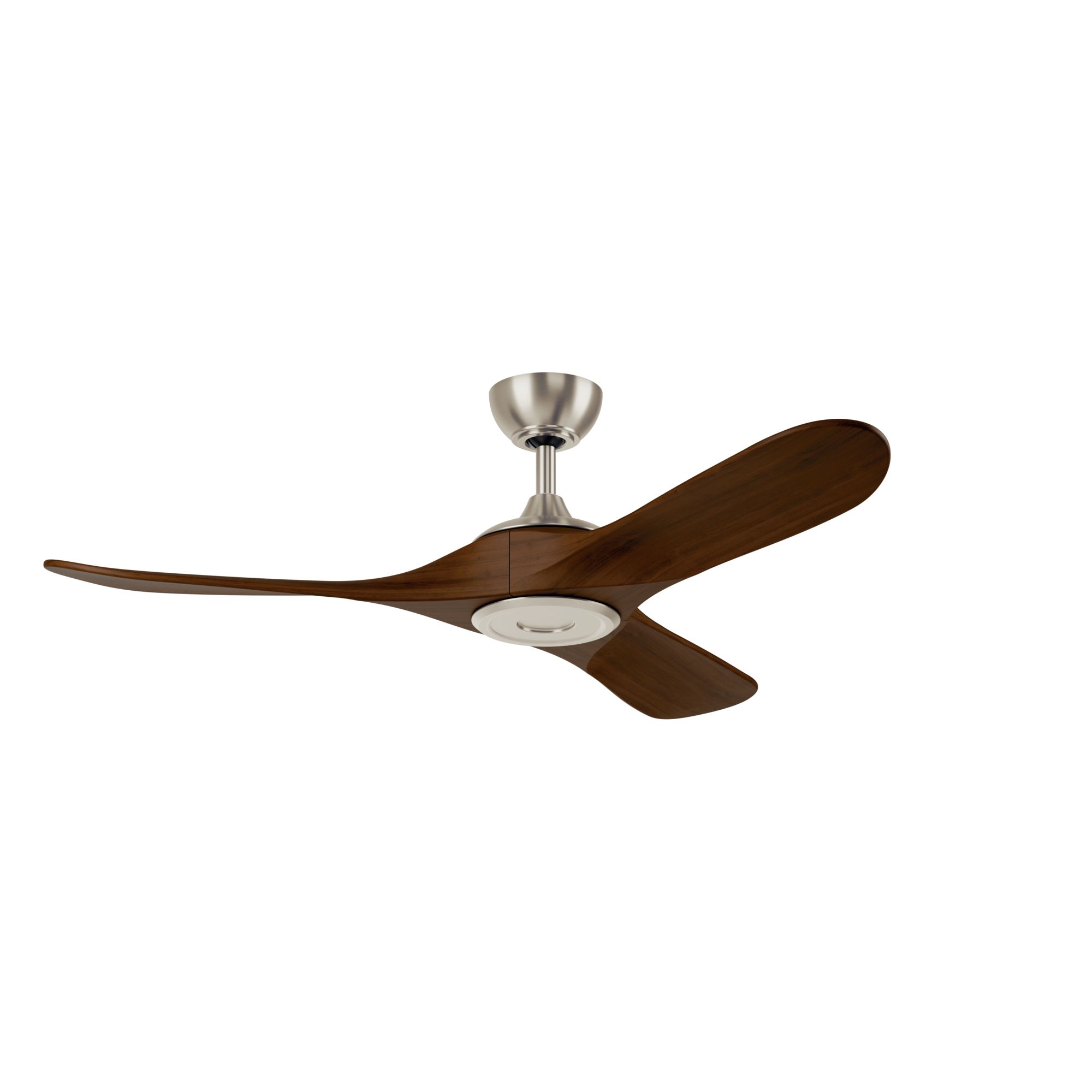 Image 6 Kichler 52 Inch Mylo Ceiling Fan Brushed Nickel with Walnut Wood Blades more views