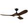 Kichler 52 Inch Mylo Ceiling Fan Satin Black with Aged Walnut Wood Blades