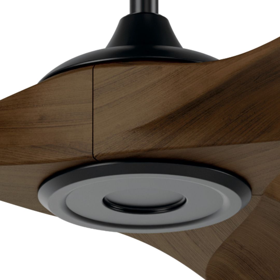 Image 4 Kichler 52 Inch Mylo Ceiling Fan Satin Black with Aged Walnut Wood Blades more views