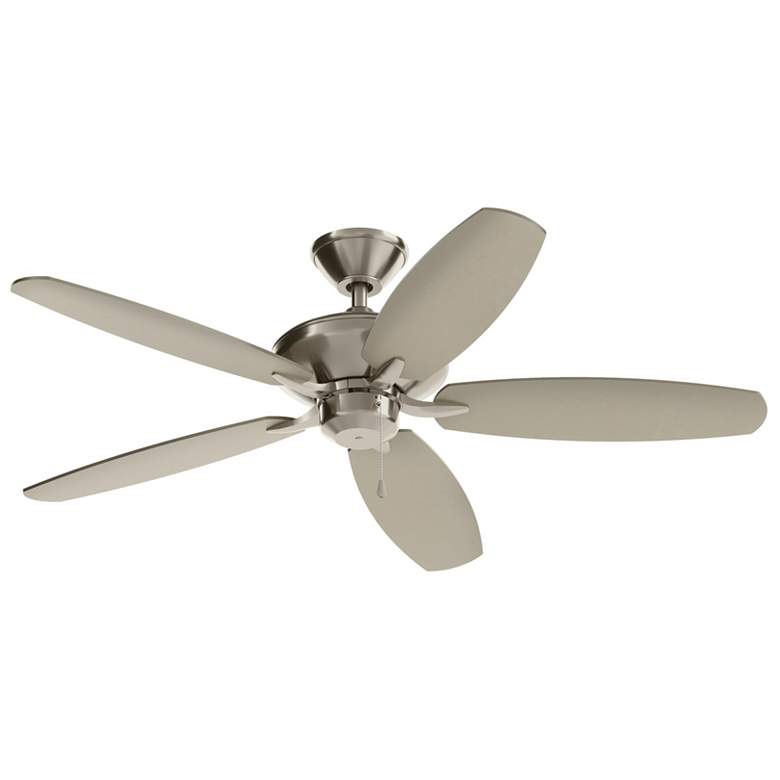 Image 2 Kichler 52" Renew Brushed Steel Pull Chain Ceiling Fan
