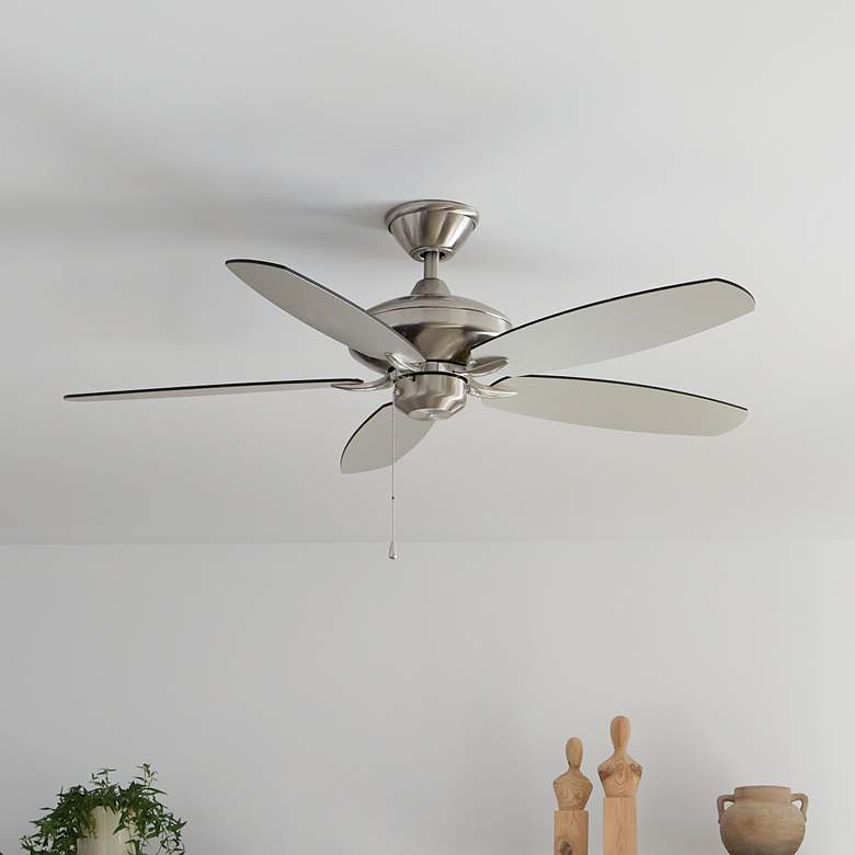 Image 1 Kichler 52" Renew Brushed Steel Pull Chain Ceiling Fan