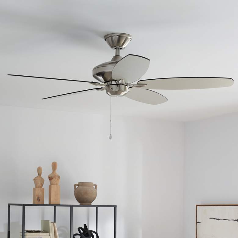 Image 6 Kichler 52" Renew Brushed Steel Pull Chain Ceiling Fan more views