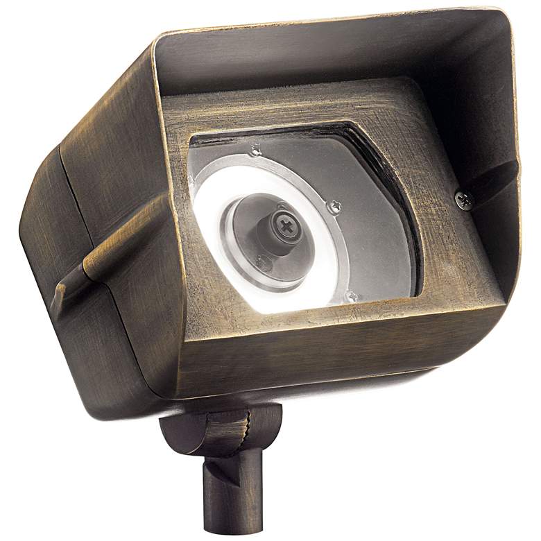 Image 1 Kichler 6 1/2"W Centennial Brass 3000K LED Wall Wash Light
