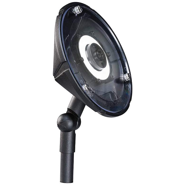 Image 1 Kichler 6 inchW Hi-Low LED Wall Wash Black Landscape Light