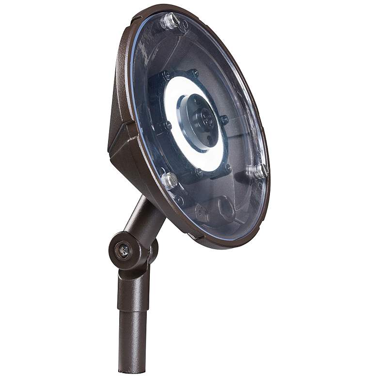 Image 1 Kichler 6 inchW Hi-Low LED Wall Wash Bronze Landscape Light