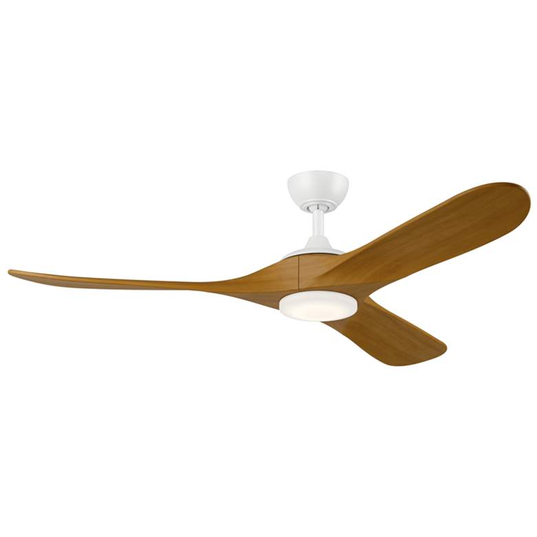 Image 1 Kichler 60 Inch Mylo Ceiling Fan Matte White with White Maple Wood Blades
