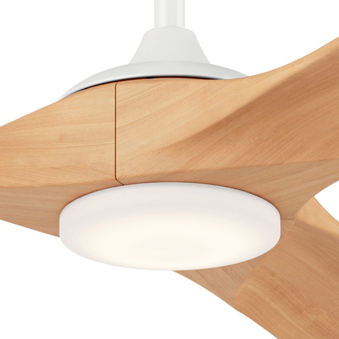 Image 5 Kichler 60 Inch Mylo Ceiling Fan Matte White with White Maple Wood Blades more views