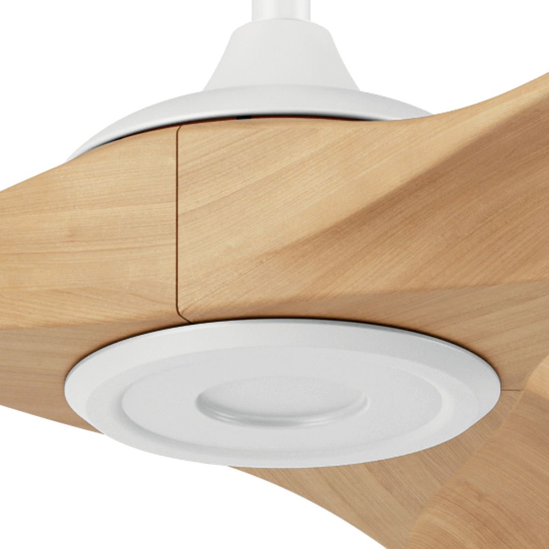 Image 6 Kichler 60 Inch Mylo Ceiling Fan Matte White with White Maple Wood Blades more views