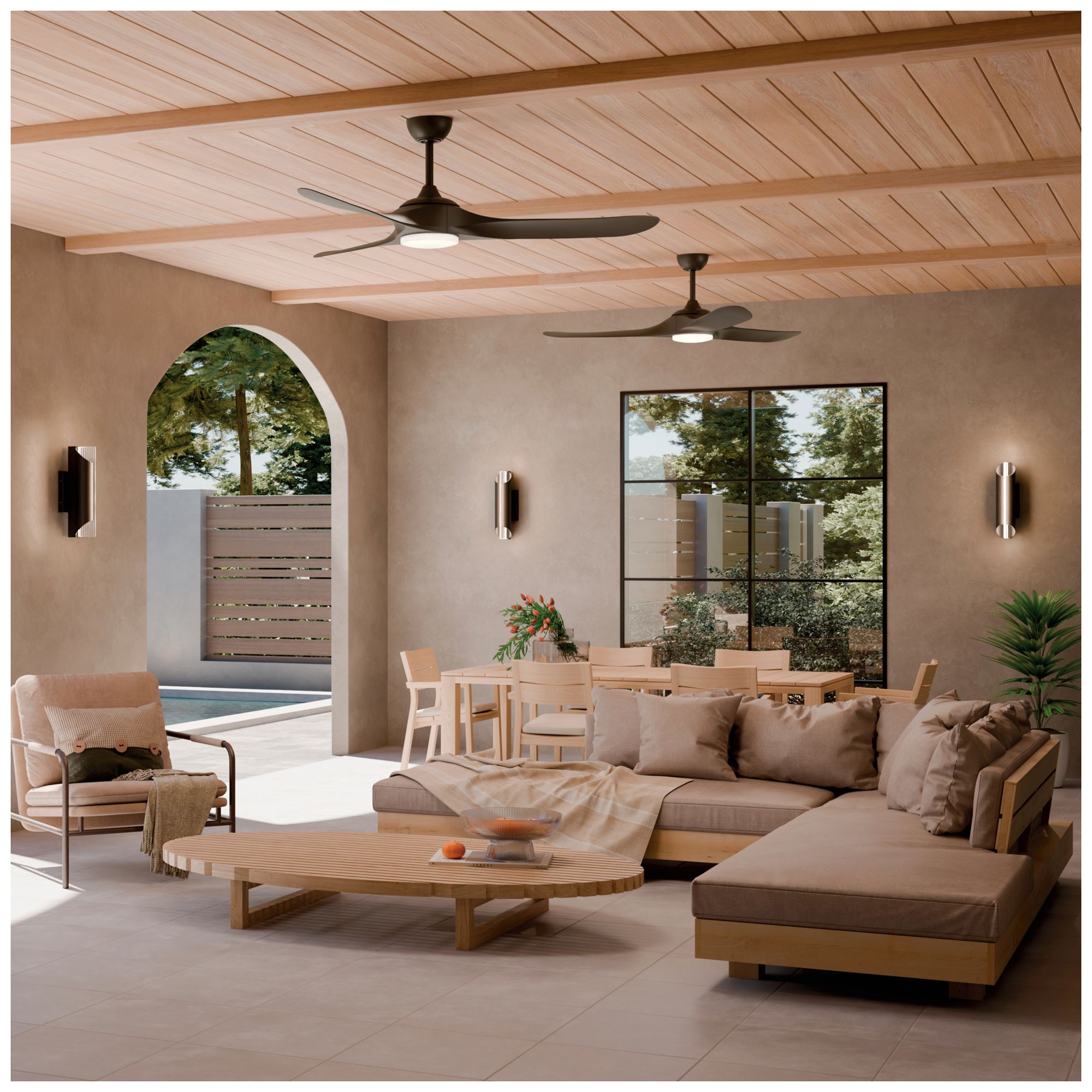 Image 5 Kichler 60 Inch Mylo Weather+ Ceiling Fan SatNatural Bronze more views