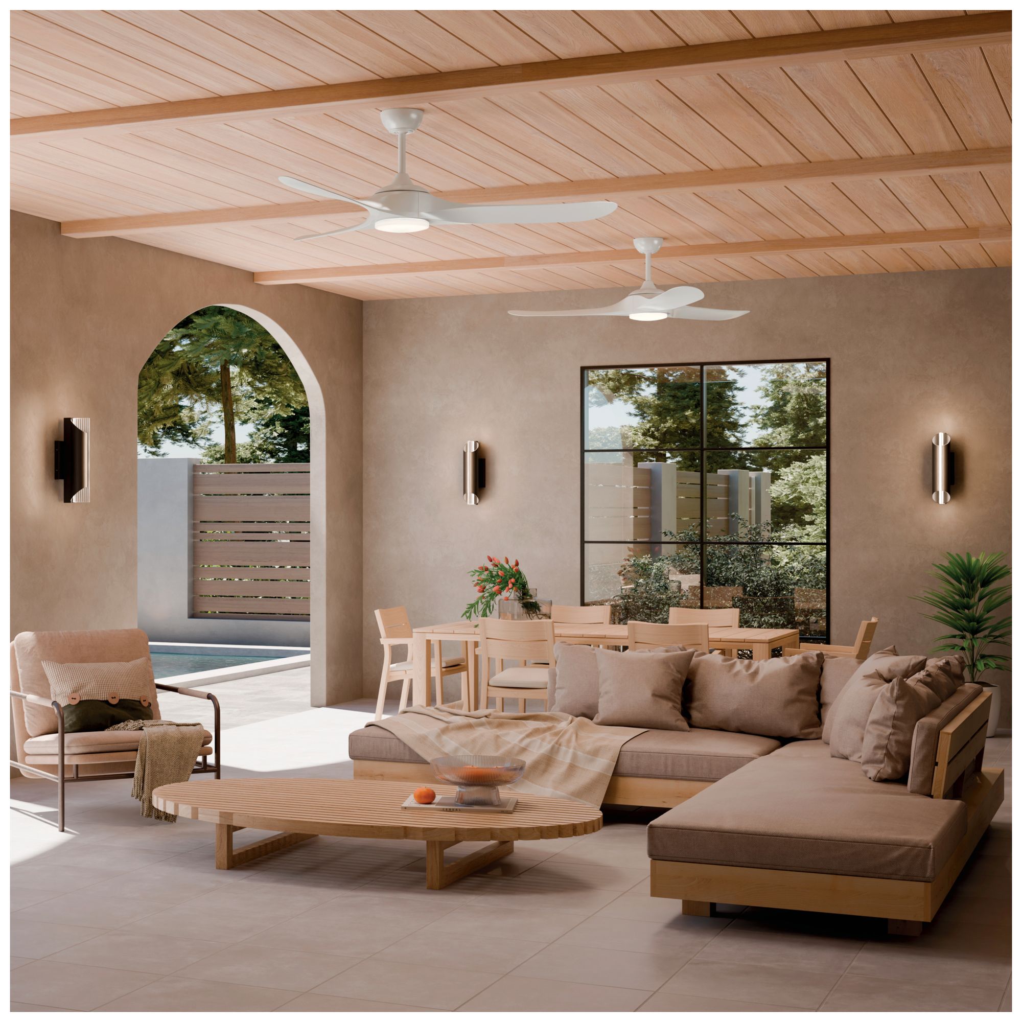 Image 2 Kichler 60 Inch Mylo Weather+ Ceiling Fan White more views