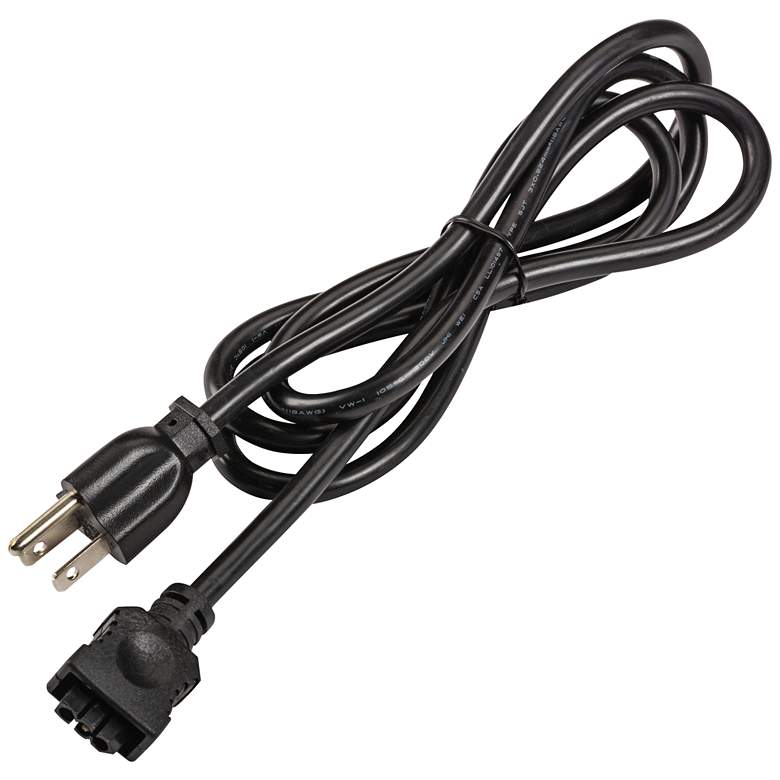 Image 1 Kichler 62 inch Black Under Cabinet 3-Prong Power Cord