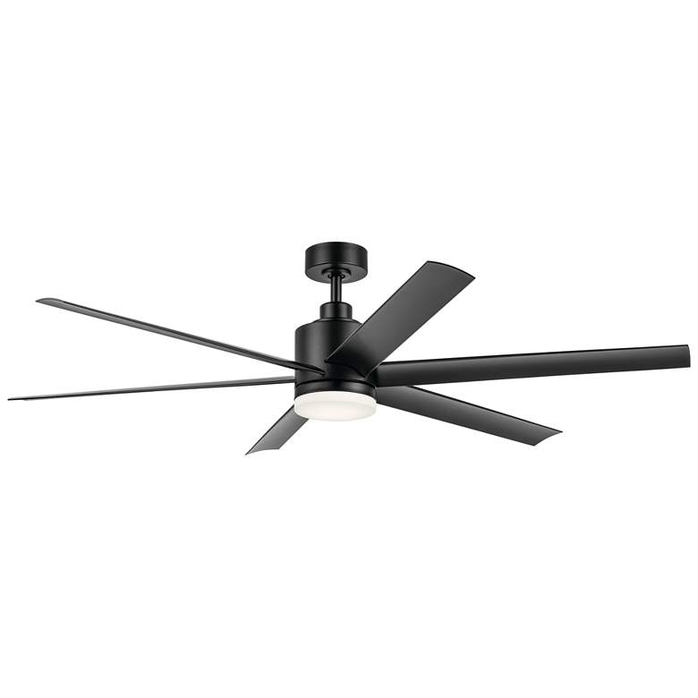 Image 1 Kichler 65 Inch Loa Ceiling Fan SatBlack with Black Blades